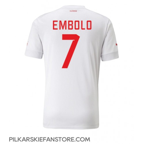 Tanie Strój piłkarski Szwajcaria Breel Embolo #7 Koszulka Wyjazdowej MŚ 2022 Krótkie Rękawy